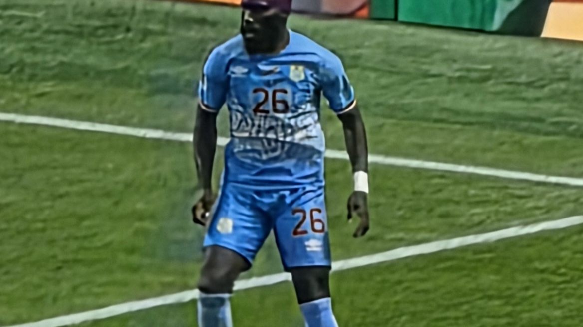 DR Congo's Arthur Masuaku in action during England vs DR Congo at the 2026 World Cup