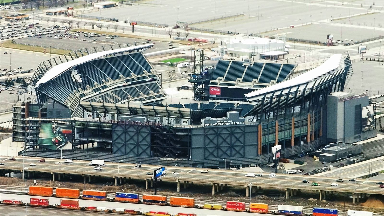 Aerial view of Lincoln Financial Field, in Philadelphia, host of Brazil vs Haiti at the 2026 World Cup