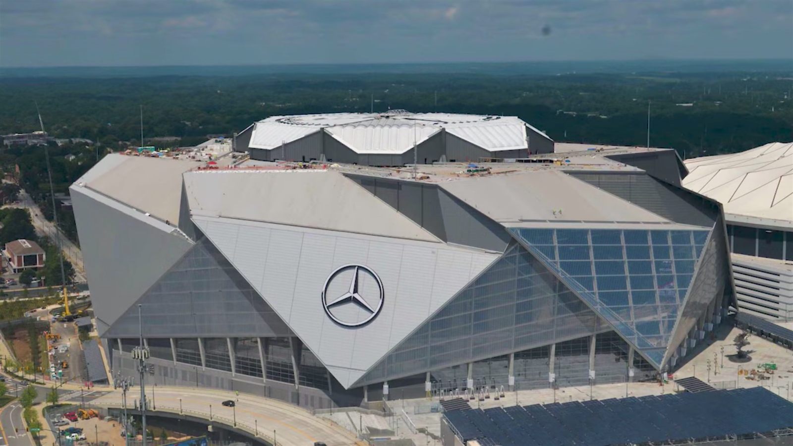 Mercedes-Benz Stadium in Atlanta, host of the England vs Argentina semifinal at the 2026 World Cup