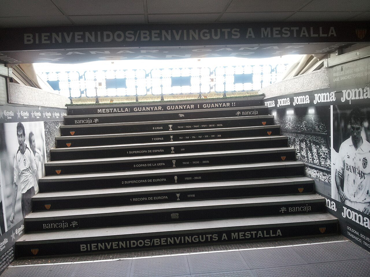 Inside the Mestalla, home of Valencia CF