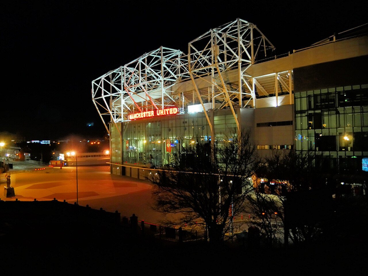 The East Stand at Old Trafford on Sir Matt Busby Way