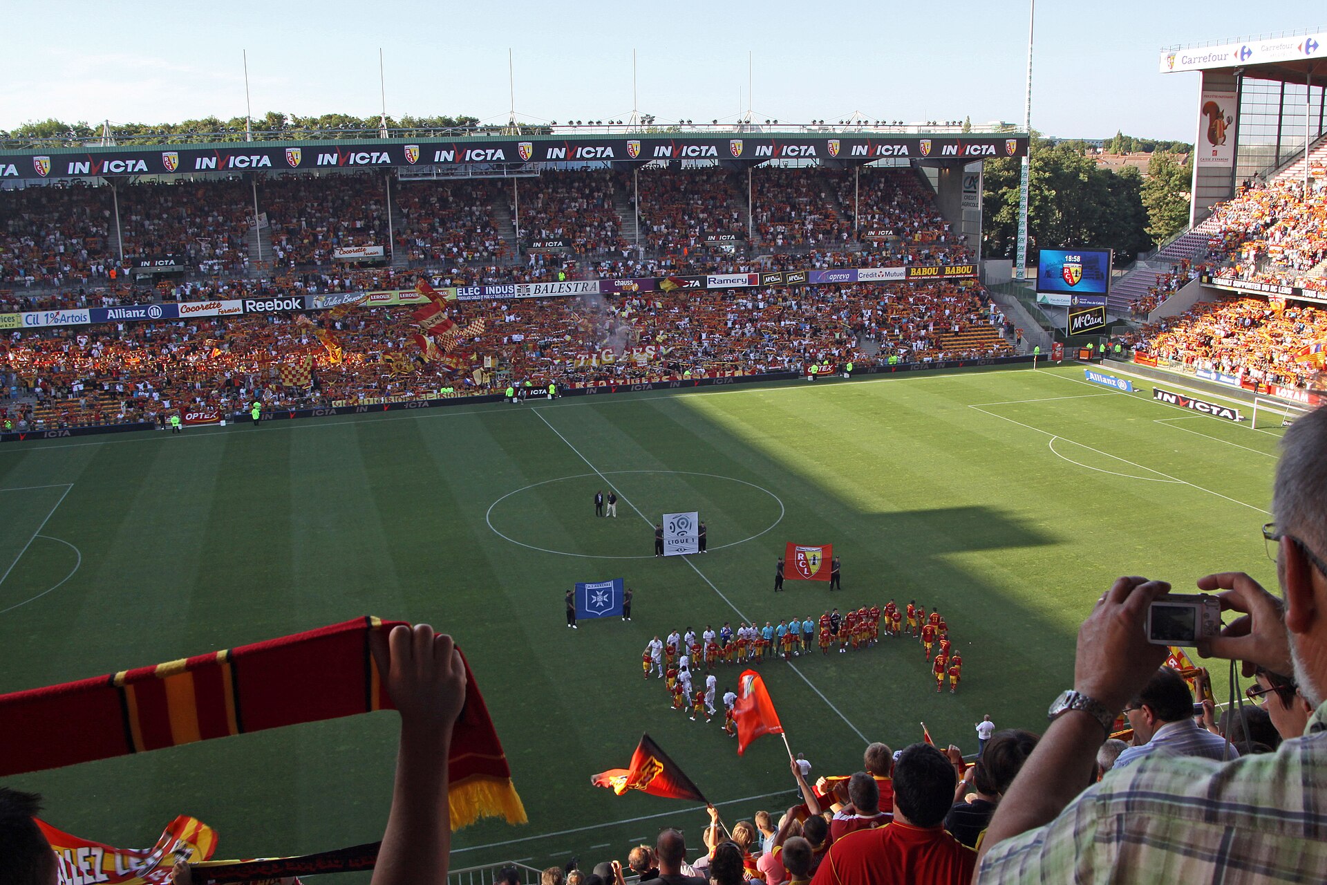 Stade Bollaert-Delelis in Lens during a Lens v Auxerre match