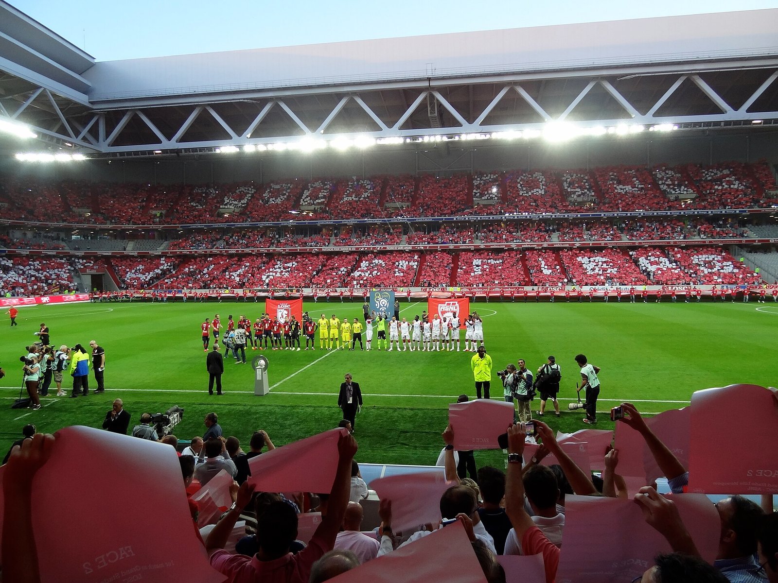 The Stade Pierre-Mauroy in Villeneuve-d'Ascq on a Lille matchday