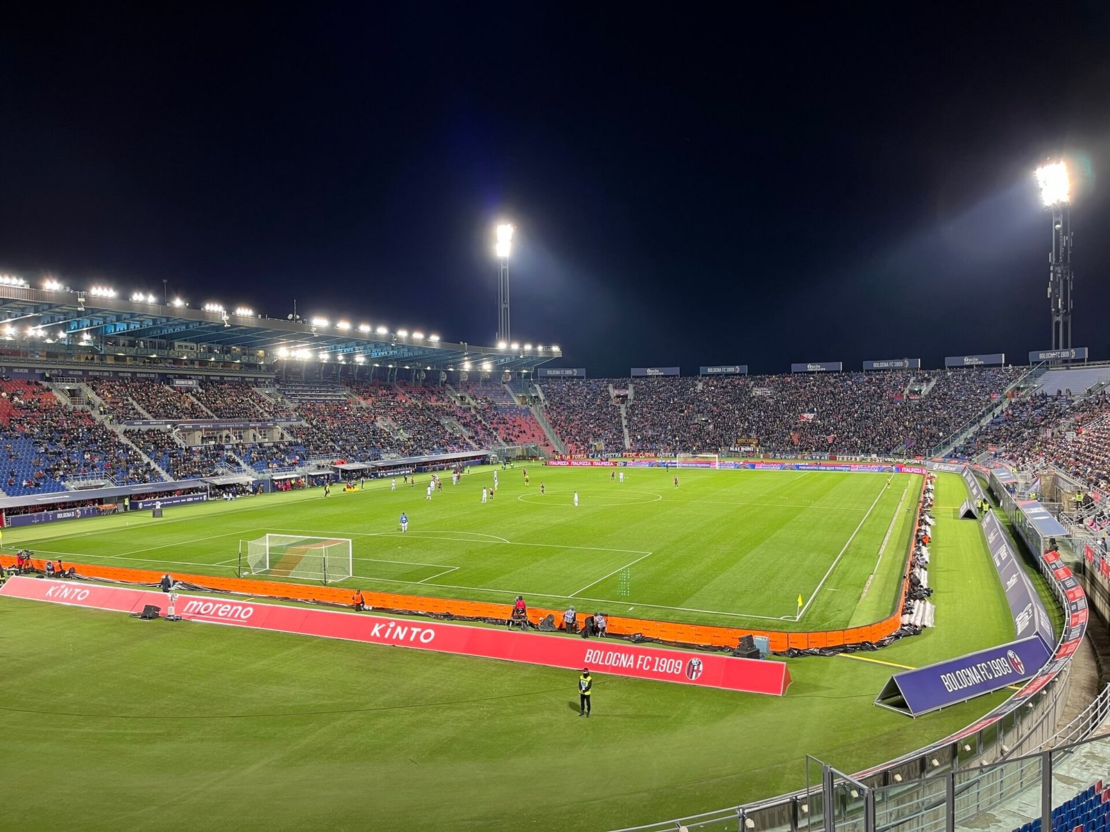 The stands of the Stadio Renato Dall'Ara during a Bologna home match