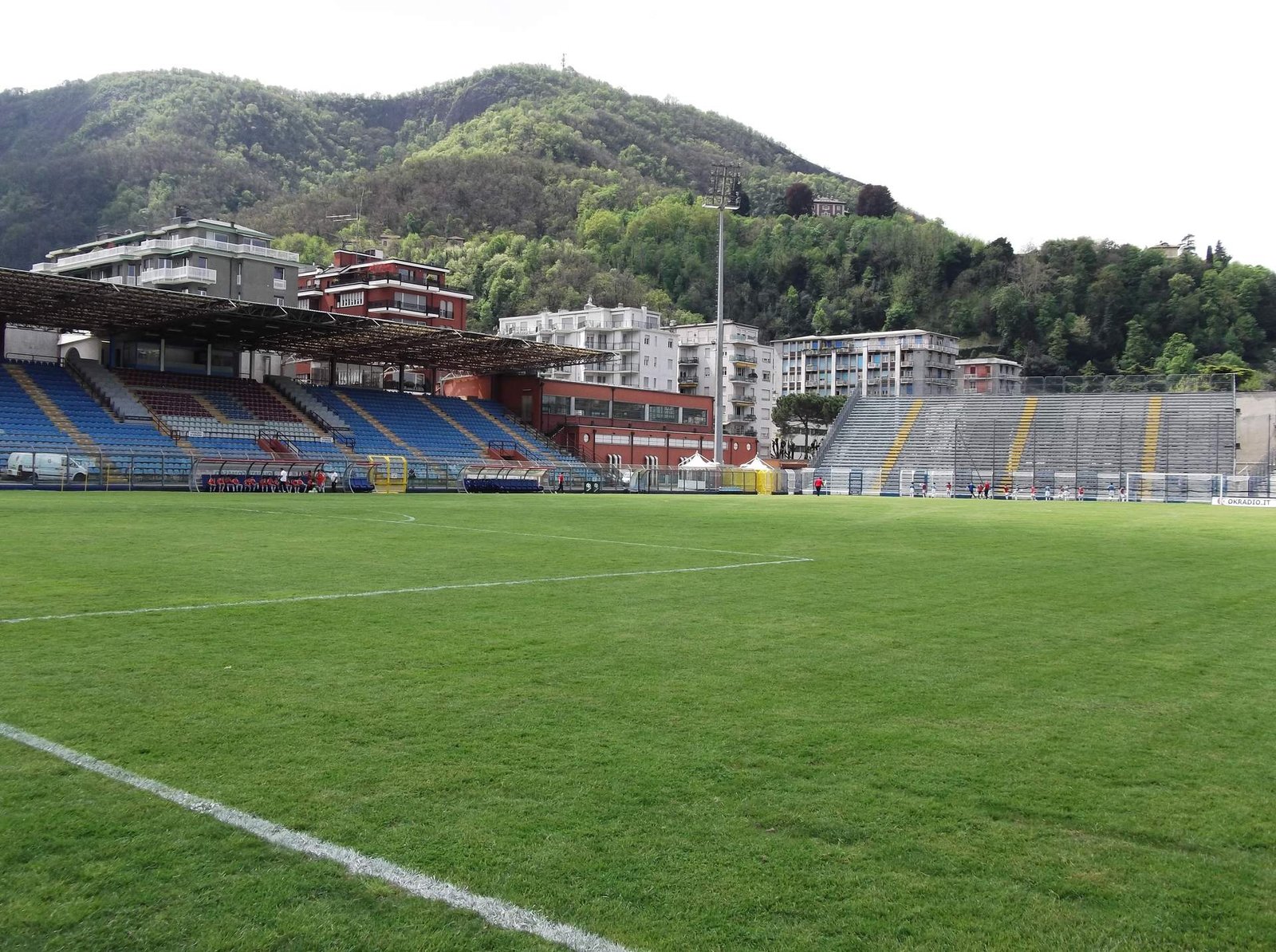 The Stadio Giuseppe Sinigaglia, Como's home ground on the shore of Lake Como (file photo)